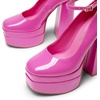 image:imageDREAM PAIRS Womens Platform High Heels Closed Toe Chunky Block Pumps Square Toe Ankle Strap Dress Fashion Party Y2K ShoesHot Pinkpat