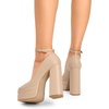 image:imageDREAM PAIRS Womens Platform High Heels Closed Toe Chunky Block Pumps Square Toe Ankle Strap Dress Fashion Party Y2K ShoesNudepu