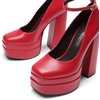 image:imageDREAM PAIRS Womens Platform High Heels Closed Toe Chunky Block Pumps Square Toe Ankle Strap Dress Fashion Party Y2K ShoesRedpu