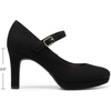 image:imageDREAM PAIRS Womens Pumps Close Toe Classic High Heels Round Toe Comfortable Low Platform Mary Jane Dress ShoesBlacksuede