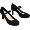 image:imageDREAM PAIRS Womens Pumps Close Toe Classic High Heels Round Toe Comfortable Low Platform Mary Jane Dress ShoesBlacksuede