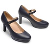 image:imageDREAM PAIRS Womens Pumps Close Toe Classic High Heels Round Toe Comfortable Low Platform Mary Jane Dress ShoesNavy