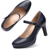 image:imageDREAM PAIRS Womens Pumps Close Toe Classic High Heels Round Toe Comfortable Low Platform Mary Jane Dress ShoesNavy