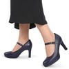 image:imageDREAM PAIRS Womens Pumps Close Toe Classic High Heels Round Toe Comfortable Low Platform Mary Jane Dress ShoesNavy