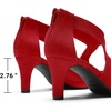 image:imageDREAM PAIRS Womens Pumps Closed Pointed Toe Kitten Heels Elegant Party Wedding Dress Shoes for WomenRed