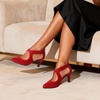 image:imageDREAM PAIRS Womens Pumps Closed Pointed Toe Kitten Heels Elegant Party Wedding Dress Shoes for WomenRed
