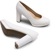 image:imageDREAM PAIRS Womens Pumps Closed Round Toe Chunky High Heels Platform Work Comfortable Dress Shoes for WomenWhitepu