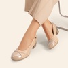 image:imageDREAM PAIRS Womens Pumps Low Chunky Block Closed Toe Shoes Work Comfortable Heels Round Toe DressNude
