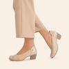 image:imageDREAM PAIRS Womens Pumps Low Chunky Block Closed Toe Shoes Work Comfortable Heels Round Toe DressNude