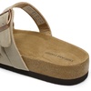 image:imageDREAM PAIRS Womens Slides Soft Cork Footbed Sandals Comfortable Walking Slipon Flat Sandals Arch Support Adjustable Buckle Braided Straps SlippersBeige