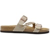 image:imageDREAM PAIRS Womens Slides Soft Cork Footbed Sandals Comfortable Walking Slipon Flat Sandals Arch Support Adjustable Buckle Braided Straps SlippersBeige