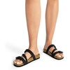 image:imageDREAM PAIRS Womens Slides Soft Cork Footbed Sandals Comfortable Walking Slipon Flat Sandals Arch Support Adjustable Buckle Braided Straps SlippersBlack