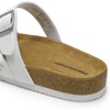image:imageDREAM PAIRS Womens Slides Soft Cork Footbed Sandals Comfortable Walking Slipon Flat Sandals Arch Support Adjustable Buckle Braided Straps SlippersWhite