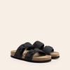 image:imageDREAM PAIRS Womens Slides Soft Genuine Footbed Sandals Comfortable Adjustable Double Buckle Slipon Flat Sandals with Arch Support Frame Dual Slippers for Summer 2026Black