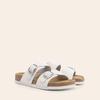 image:imageDREAM PAIRS Womens Slides Soft Genuine Footbed Sandals Comfortable Adjustable Double Buckle Slipon Flat Sandals with Arch Support Frame Dual Slippers for Summer 2026White