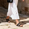 image:imageDREAM PAIRS Womens Slides Soft Genuine Footbed Sandals Comfortable Adjustable Double Buckle Slipon Flat Sandals with Arch Support Frame Dual Slippers for Summer 2026Black