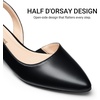 image:imageDREAM PAIRS Womens Slingback Kitten Low Block Heels Closed Pointed Toe Ankle Strap Elegant Dressy Pumps Wedding Party Dress Shoes for WomenBlack