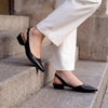 image:imageDREAM PAIRS Womens Slingback Kitten Low Block Heels Closed Pointed Toe Ankle Strap Elegant Dressy Pumps Wedding Party Dress Shoes for WomenBlack