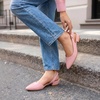image:imageDREAM PAIRS Womens Slingback Kitten Low Block Heels Closed Pointed Toe Ankle Strap Elegant Dressy Pumps Wedding Party Dress Shoes for WomenLight Pink
