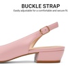 image:imageDREAM PAIRS Womens Slingback Kitten Low Block Heels Closed Pointed Toe Ankle Strap Elegant Dressy Pumps Wedding Party Dress Shoes for WomenLight Pink
