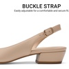 image:imageDREAM PAIRS Womens Slingback Kitten Low Block Heels Closed Pointed Toe Ankle Strap Elegant Dressy Pumps Wedding Party Dress Shoes for WomenNude