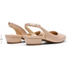 image:imageDREAM PAIRS Womens Slingback Kitten Low Block Heels Closed Pointed Toe Ankle Strap Elegant Dressy Pumps Wedding Party Dress Shoes for WomenNude