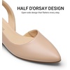 image:imageDREAM PAIRS Womens Slingback Kitten Low Block Heels Closed Pointed Toe Ankle Strap Elegant Dressy Pumps Wedding Party Dress Shoes for WomenNude