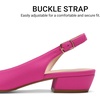image:imageDREAM PAIRS Womens Slingback Kitten Low Block Heels Closed Pointed Toe Ankle Strap Elegant Dressy Pumps Wedding Party Dress Shoes for WomenPink