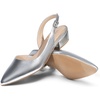 image:imageDREAM PAIRS Womens Slingback Kitten Low Block Heels Closed Pointed Toe Ankle Strap Elegant Dressy Pumps Wedding Party Dress Shoes for WomenSilver
