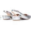 image:imageDREAM PAIRS Womens Slingback Kitten Low Block Heels Closed Pointed Toe Ankle Strap Elegant Dressy Pumps Wedding Party Dress Shoes for WomenSilver