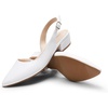 image:imageDREAM PAIRS Womens Slingback Kitten Low Block Heels Closed Pointed Toe Ankle Strap Elegant Dressy Pumps Wedding Party Dress Shoes for WomenWhite