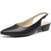 image:imageDREAM PAIRS Kitten Slingback Low Block Heels for Women Pointed Closed Toe Business Dress Shoes Wedding Party Comfortable Pumps ShoesBlack
