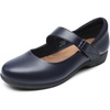 image:imageDREAM PAIRS Womens Ballet Mary Jane Flats Comfortable Business Office Dress Shoes for Women Dressy and Work with Ankle StrapNavy