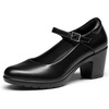 image:imageDREAM PAIRS Womens Chunky Low Block Heels Mary Jane Closed Toe Work Pumps Comfortable Round Toe Dress Wedding Shoes EDENIABlack