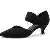 image:imageDREAM PAIRS Womens Kitten Heels Low Pumps Shoes Pointed Closed Toe Slip on Dress Work Bridal Party WeddingBlack