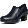 image:imageDREAM PAIRS Womens Low Chunky Block Heels Pumps Comfortable Slipon Heeled Loafers Dress Work Shoes for Office Business LOLADark Navy