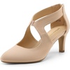 image:imageDREAM PAIRS Womens Pumps Closed Pointed Toe Kitten Heels Elegant Party Wedding Dress Shoes for WomenNude