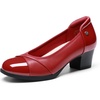 image:imageDREAM PAIRS Womens Pumps Low Chunky Block Closed Toe Shoes Work Comfortable Heels Round Toe DressRed