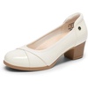 image:imageDREAM PAIRS Womens Pumps Low Chunky Block Closed Toe Shoes Work Comfortable Heels Round Toe DressWhite