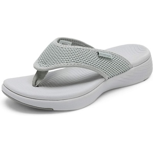 image:imageDREAM PAIRS Womens Arch Support Soft Cushion Flip Flops Thong SandalsGrey