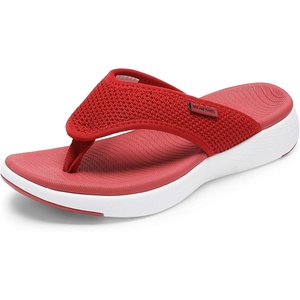 image:imageDREAM PAIRS Womens Arch Support Soft Cushion Flip Flops Thong SandalsRed