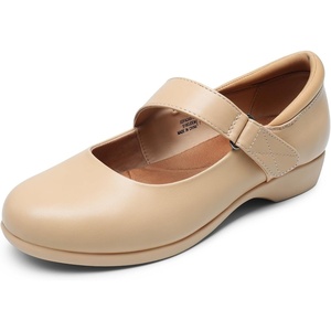 image:imageDREAM PAIRS Womens Ballet Mary Jane Flats Comfortable Business Office Dress Shoes for Women Dressy and Work with Ankle StrapNude