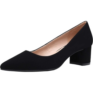 image:imageDREAM PAIRS Womens Chunky Low Block Heels Closed Toe Dress Pumps ShoesBlackNubuckPu