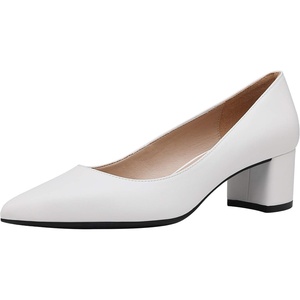 image:imageDREAM PAIRS Womens Chunky Low Block Heels Closed Toe Dress Pumps ShoesCreamyWhitePu