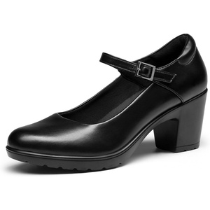 image:imageDREAM PAIRS Womens Chunky Low Block Heels Mary Jane Closed Toe Work Pumps Comfortable Round Toe Dress Wedding Shoes EDENIABlack