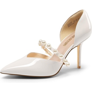 image:imageDREAM PAIRS Womens Closed Toe High Heels Stiletto Pointed Toe Strappy Pearl Elegant DOrsay Dress Wedding Party Pumps ShoesWhite