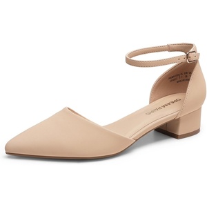 image:imageDREAM PAIRS Womens Dress Shoes Low Heel Pumps Closed Pointed Toe Comfort Casual DOrsay Flats Ankle StrapNude