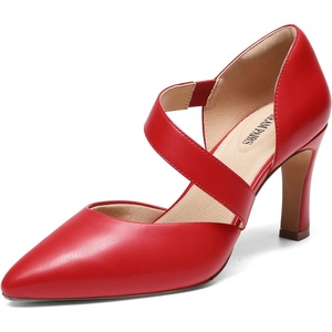 image:imageDREAM PAIRS Womens High Heels Pumps Dress Closed Pointed Toe Comfortable DOrsay Pumps Shoes for Work Office Wedding Dancing CharmaneRedpu