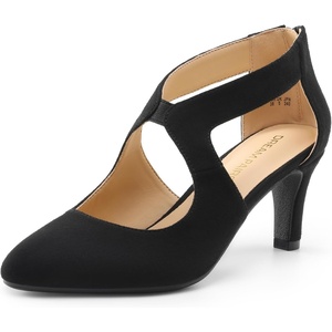 image:imageDREAM PAIRS Womens Pumps Closed Pointed Toe Kitten Heels Elegant Party Wedding Dress Shoes for WomenBlack