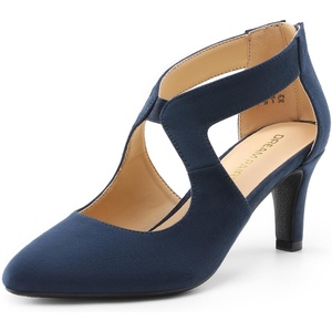 image:imageDREAM PAIRS Womens Pumps Closed Pointed Toe Kitten Heels Elegant Party Wedding Dress Shoes for WomenNavy